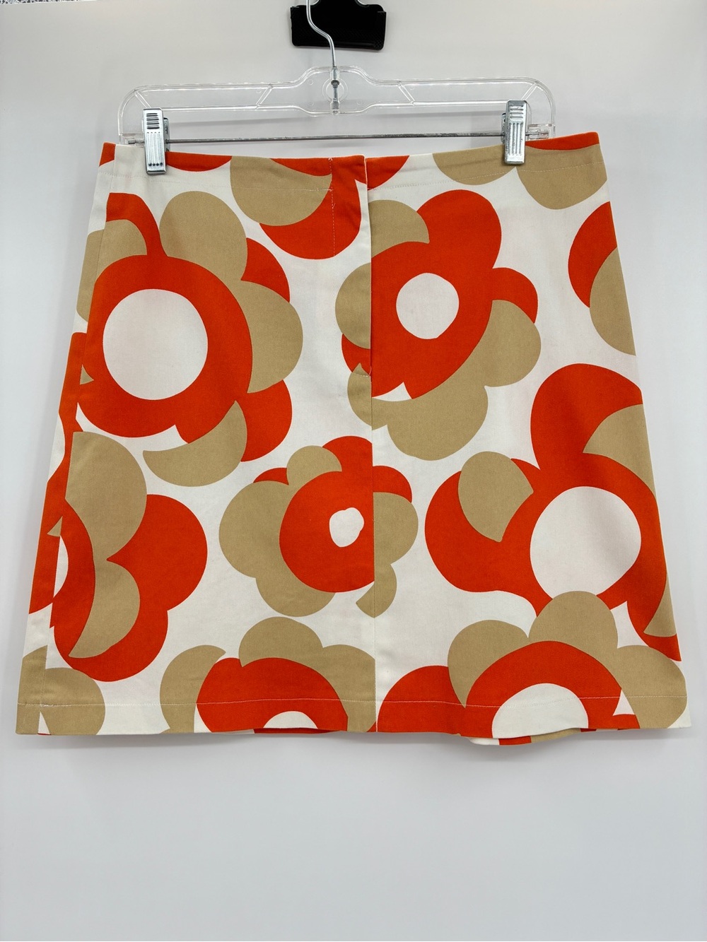 Vintage 90s Mod 70s Style Mini Skirt Structured Retro Bold Art Hippie Size 10